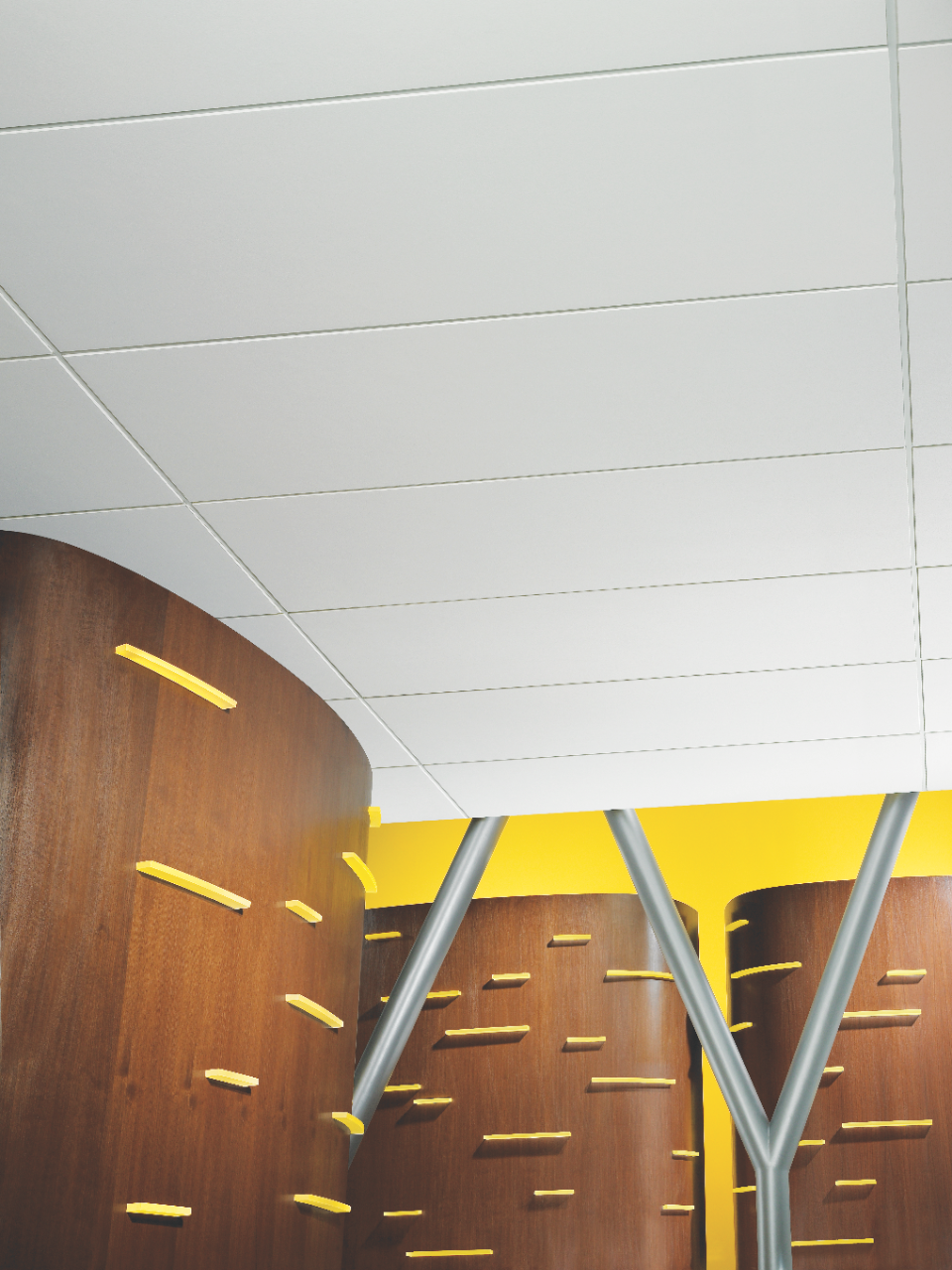 USG Halcyon™ Acoustical Ceiling Panels in an office settting
